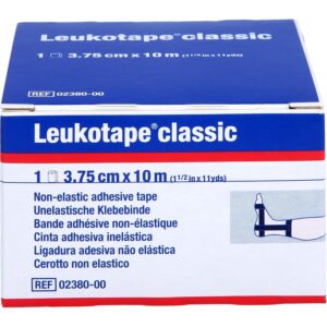 BSN Leukotape Classic — Bande adhésive noire 10 m x 3,75 cm