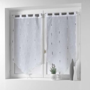 DOUCEUR D'INTÉRIEUR — Paire de voilages passe-tringle 70 x 240 cm gris