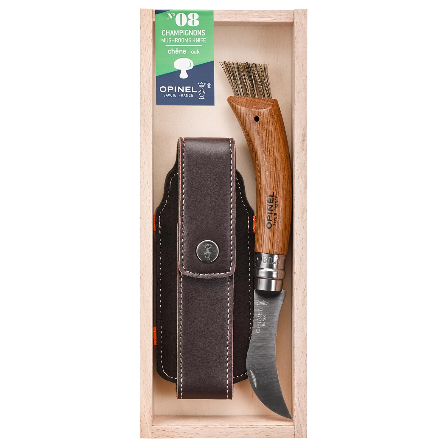 OPINEL N°08 — Couteau à Champignons lame courbée 8 cm