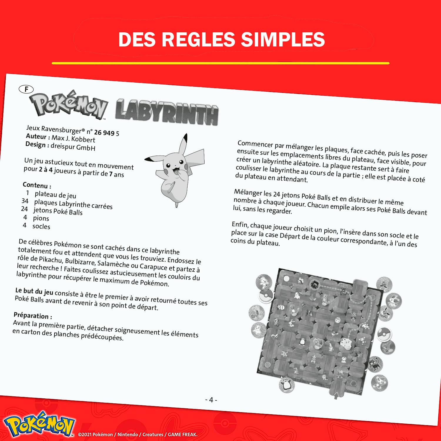 RAVENSBURGER Labyrinthe Pokémon — Jeu de réflexion 2 à 4 joueurs – Image 14