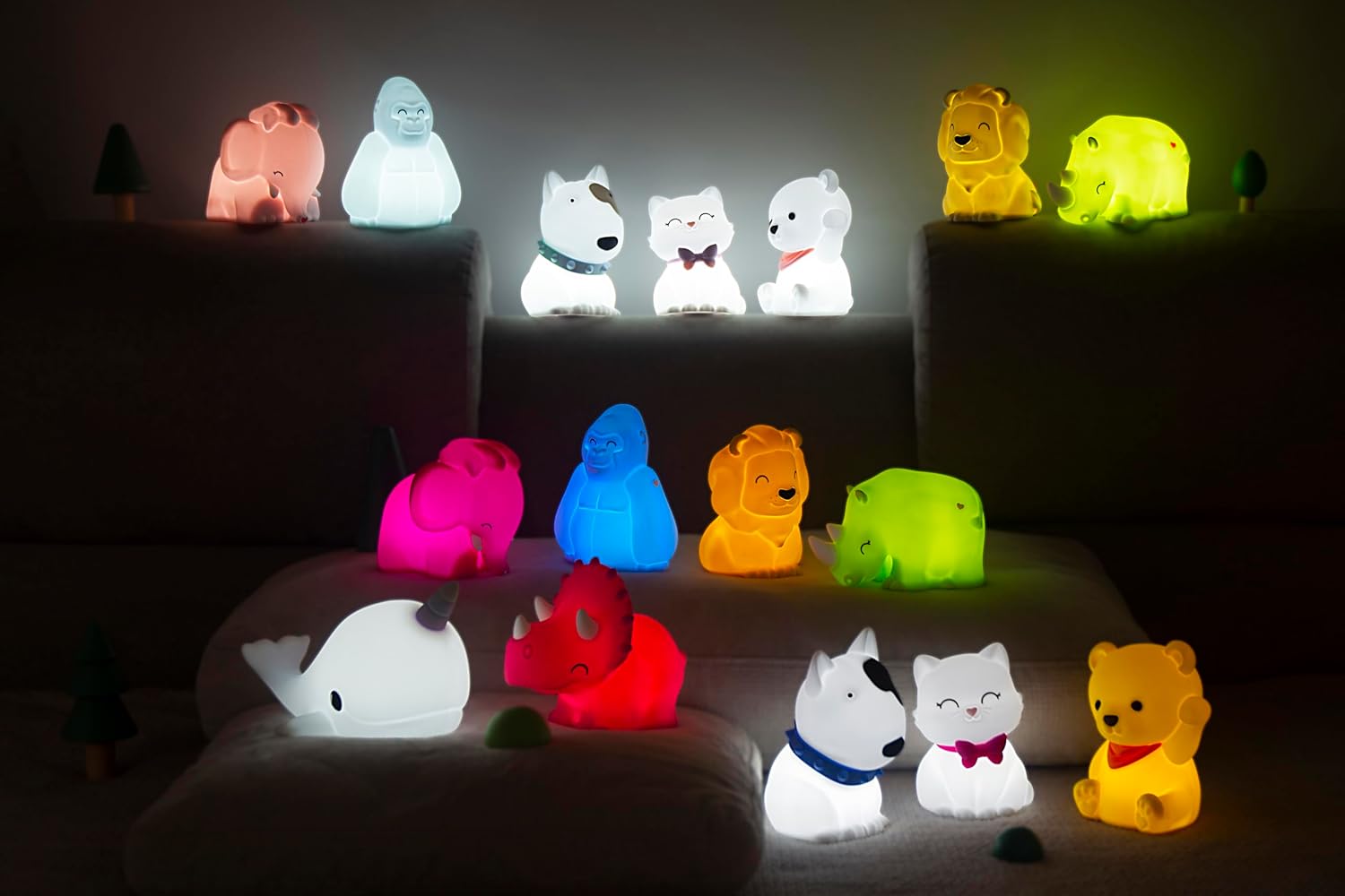 DHINK — Veilleuse LED Chien en Silicone Blanc – Image 6