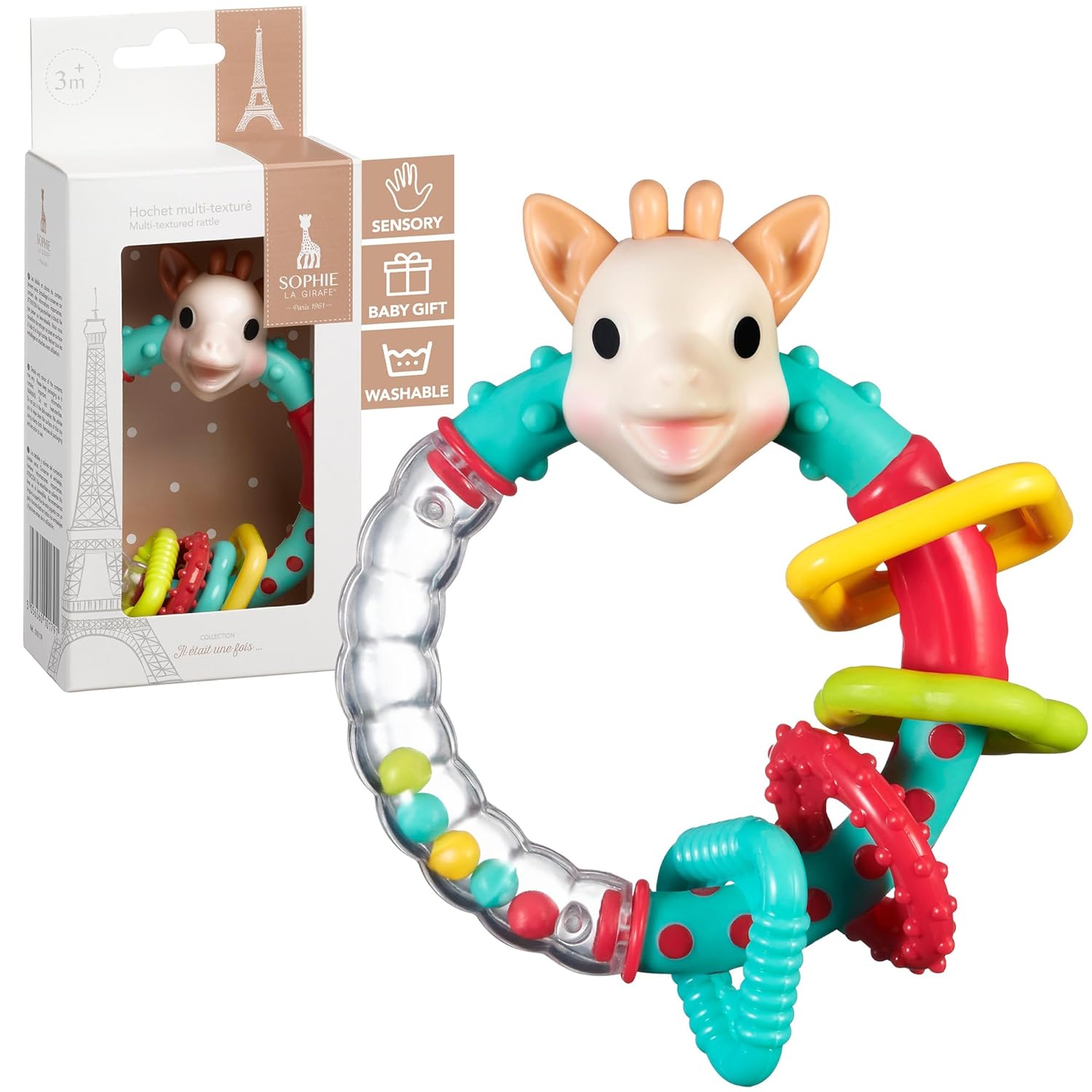SOPHIE LA GIRAFE — Hochet Anneau de Dentition Bleu
