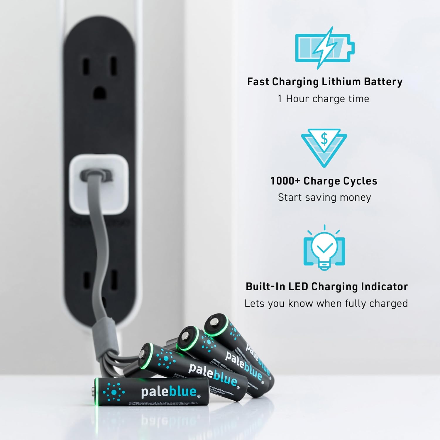 PALEBLUE — Piles rechargeables USB-C AAA 1,5 V – Image 8