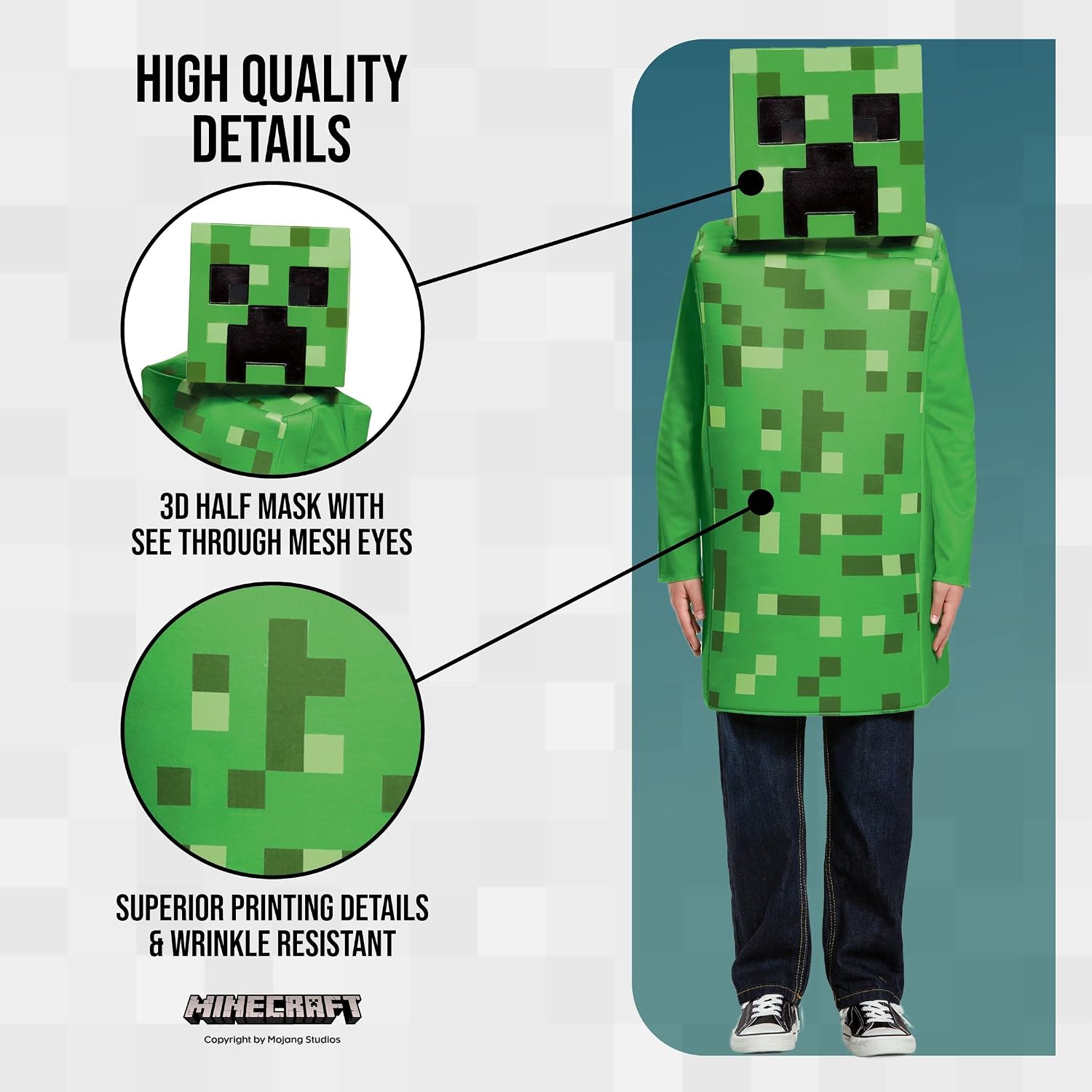 MINECRAFT — Déguisement Creeper Classique Enfant Taille M – Image 34