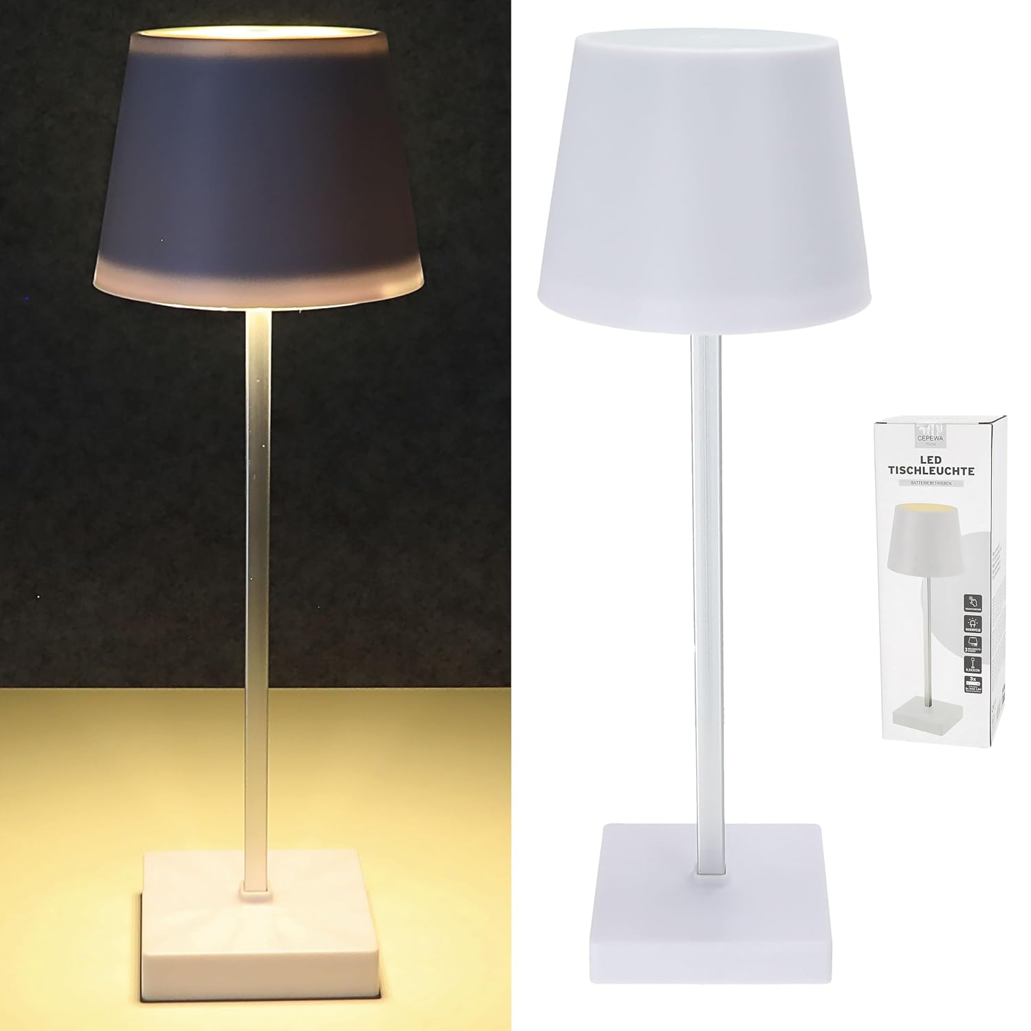 CEPEWA — Lampe de table LED tactile 17 LED 32 cm – Image 6