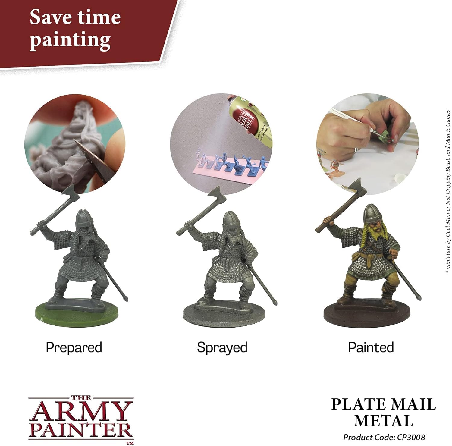 THE ARMY PAINTER Colour Primer Plate Mail Metal — Spray 400 ml – Image 2