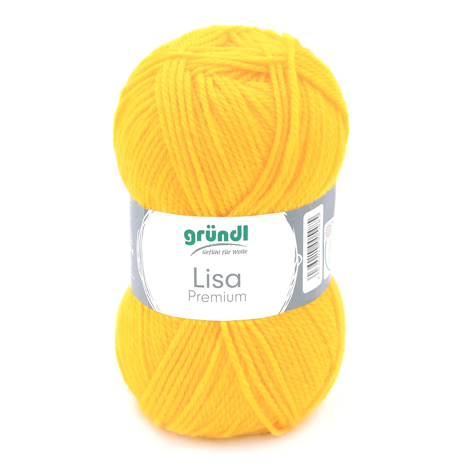 GRÜNDL Lisa Premium uni — Fil acrylique jaune 50 g