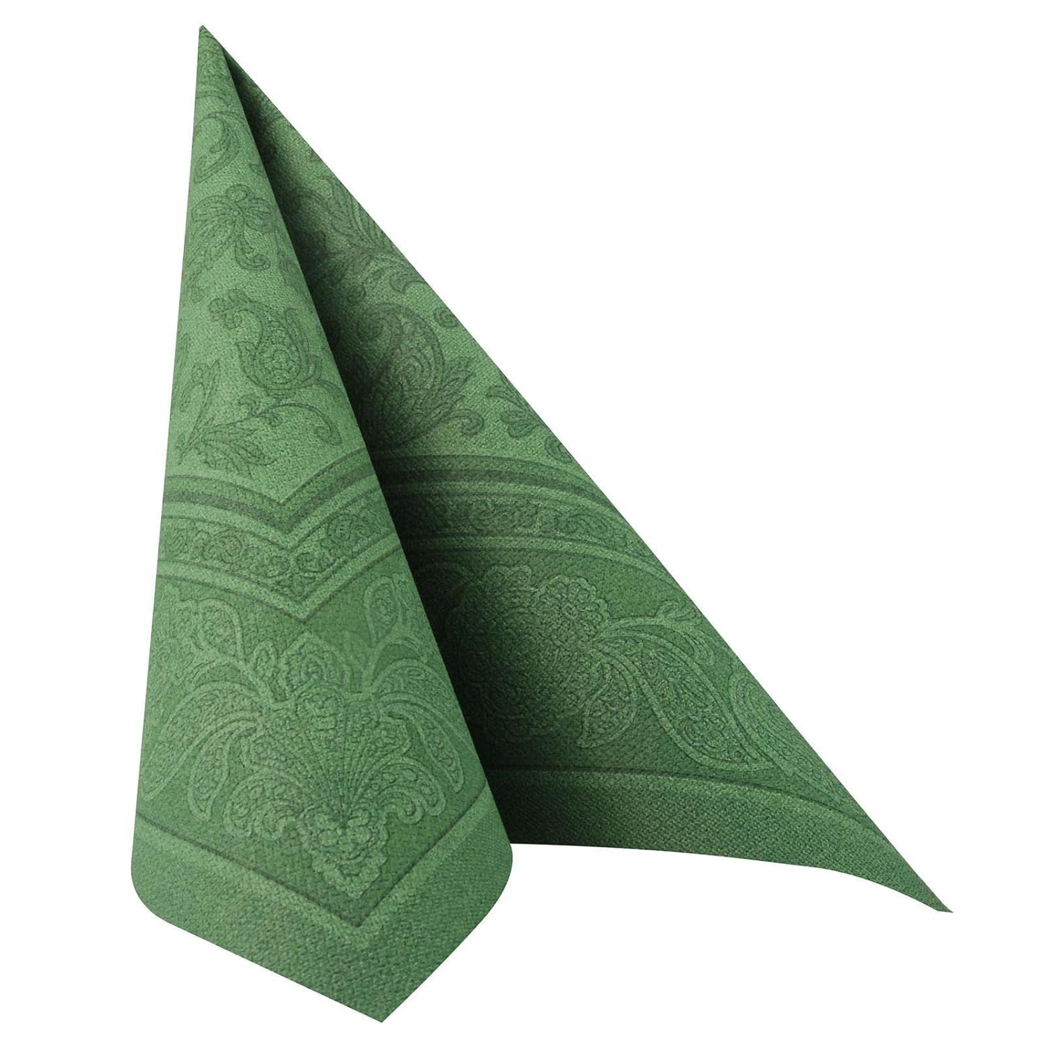 PAPSTAR ROYAL Collection — Lot de 50 serviettes 40 x 40 cm vert foncé