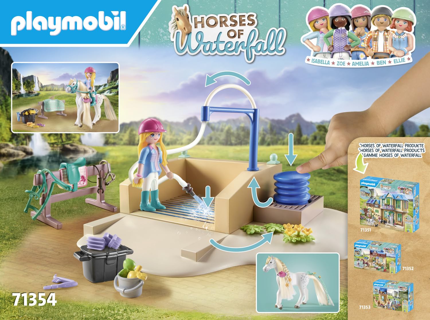 PLAYMOBIL Horses of Waterfall — Isabella & Lionne avec aire de lavage – Image 62