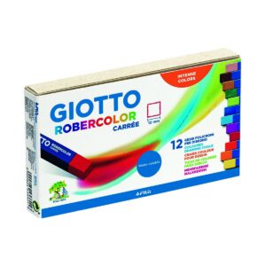 GIOTTO Robercolor — Boîte de 12 craies rectangulaires assorties