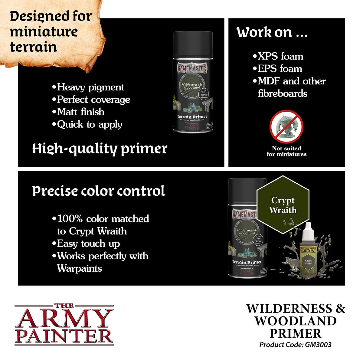 THE ARMY PAINTER Terrain Primer — Peinture spray 300 ml – Image 24
