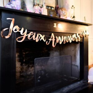 Alternative view of ROSE GOLD — Guirlande Joyeux Anniversaire 1,80 m