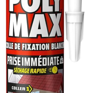 UHU Poly Max — Mastic-colle de fixation blanc 425 g