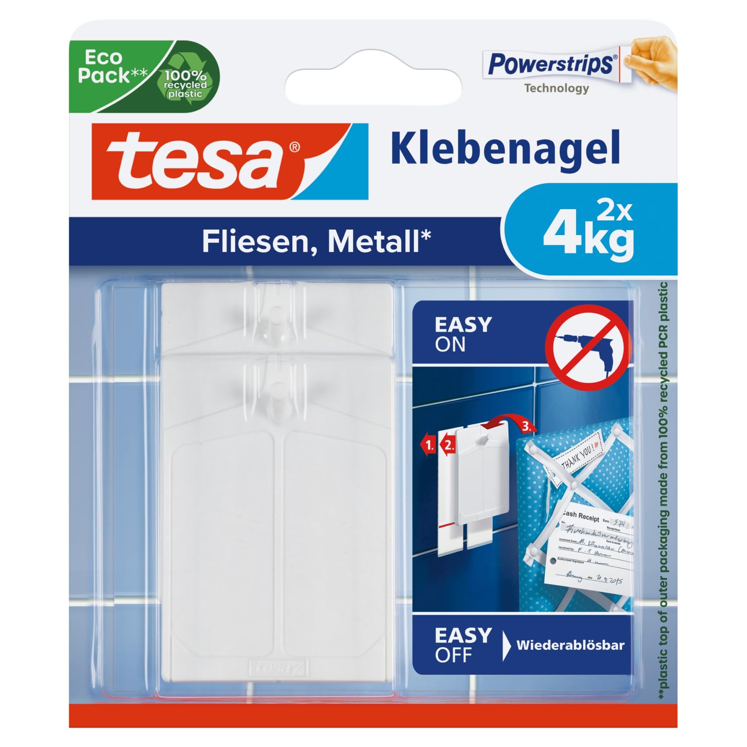 TESA — Clou adhésif pour carrelage et métal 4 kg