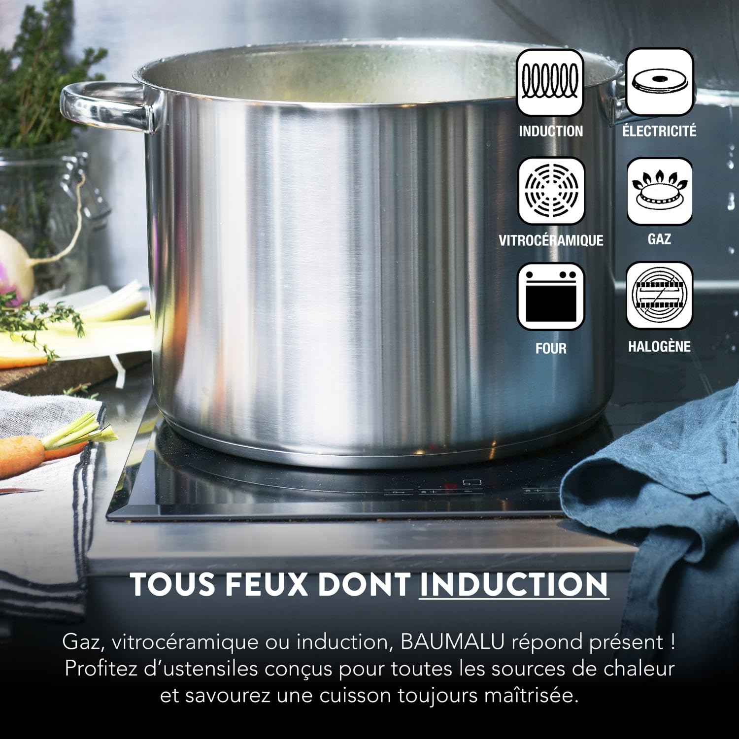 BAUMALU — Poêle Grill Carrée 24 cm Noir – Image 22