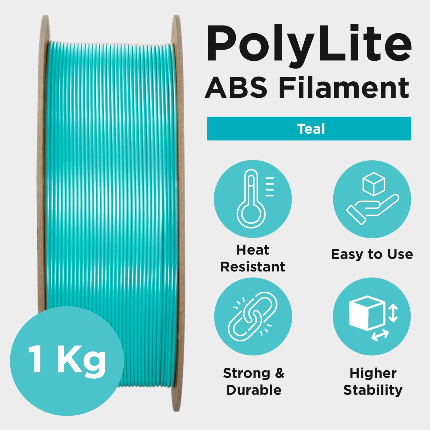 POLYMAKER PolyLite — Filament ABS 1,75 mm 1kg turquoise – Image 53