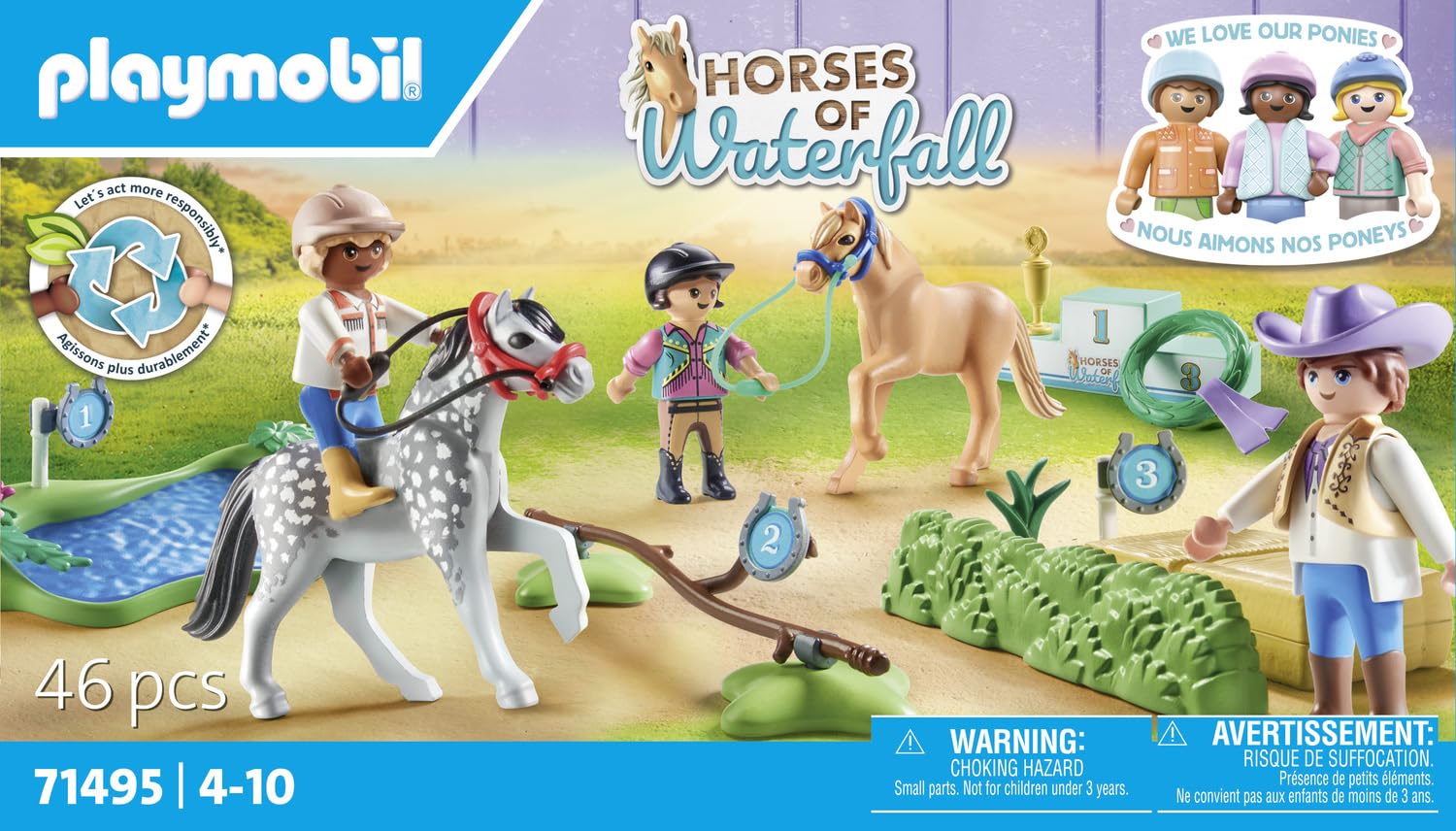 PLAYMOBIL Horses of Waterfall — Cavaliers avec poneys – Image 37