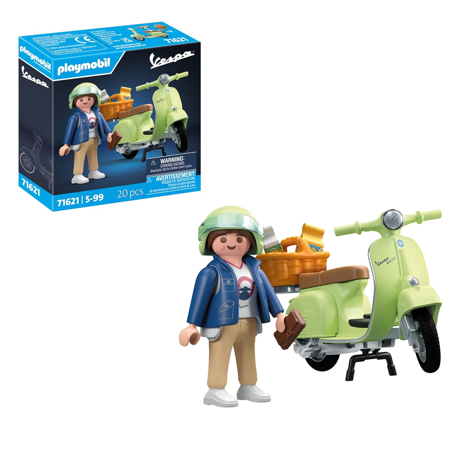 PLAYMOBIL 71621 — Vespa 150 Sprint Veloce vert clair – Image 26