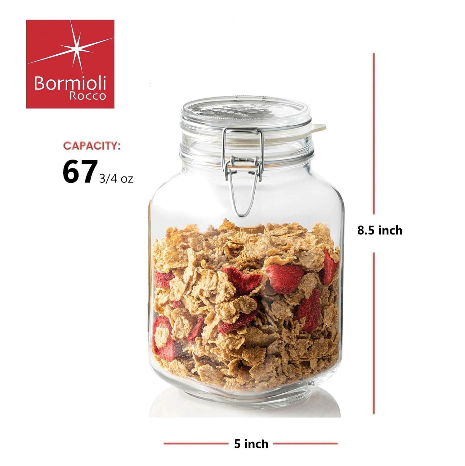 BORMIOLI FIDO — Bocal hermétique en verre 2L – Image 3