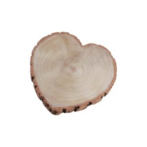 CHAKS — Décoration de table cœur en bois avec écorce