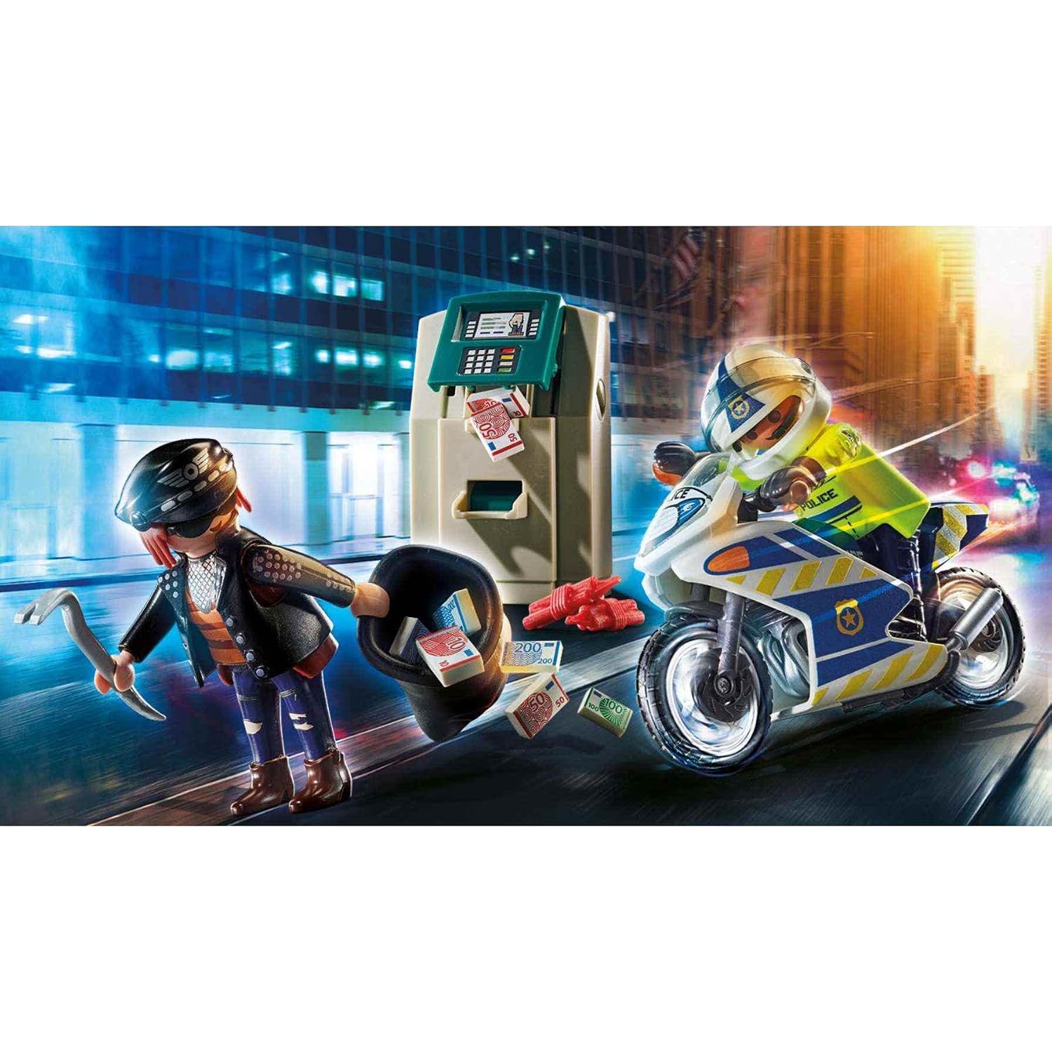 PLAYMOBIL City Action 70572 — Policier avec Moto et Voleur – Image 2
