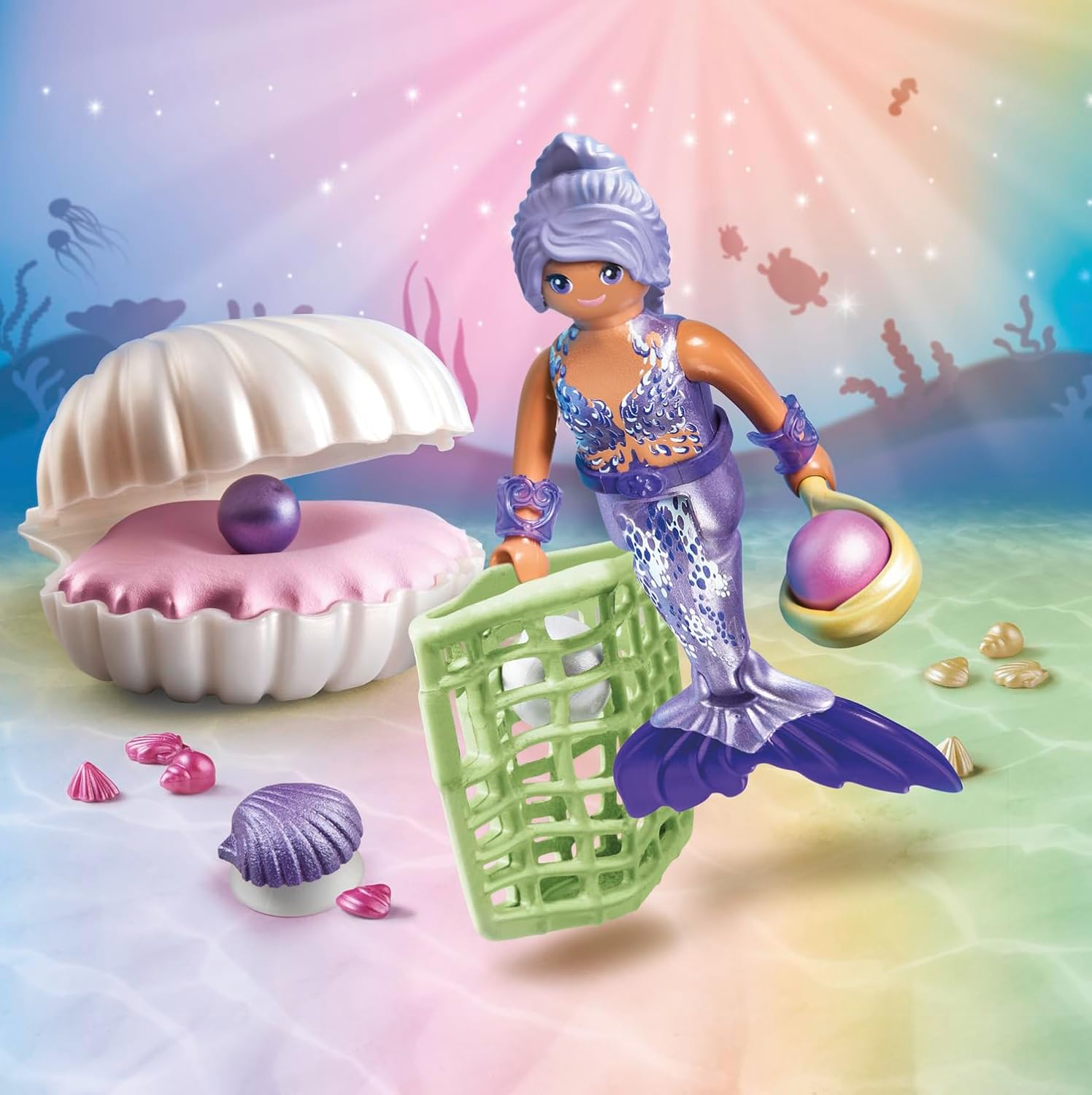 PLAYMOBIL Princess Magic — Sirène avec coquillage et perles – Image 2