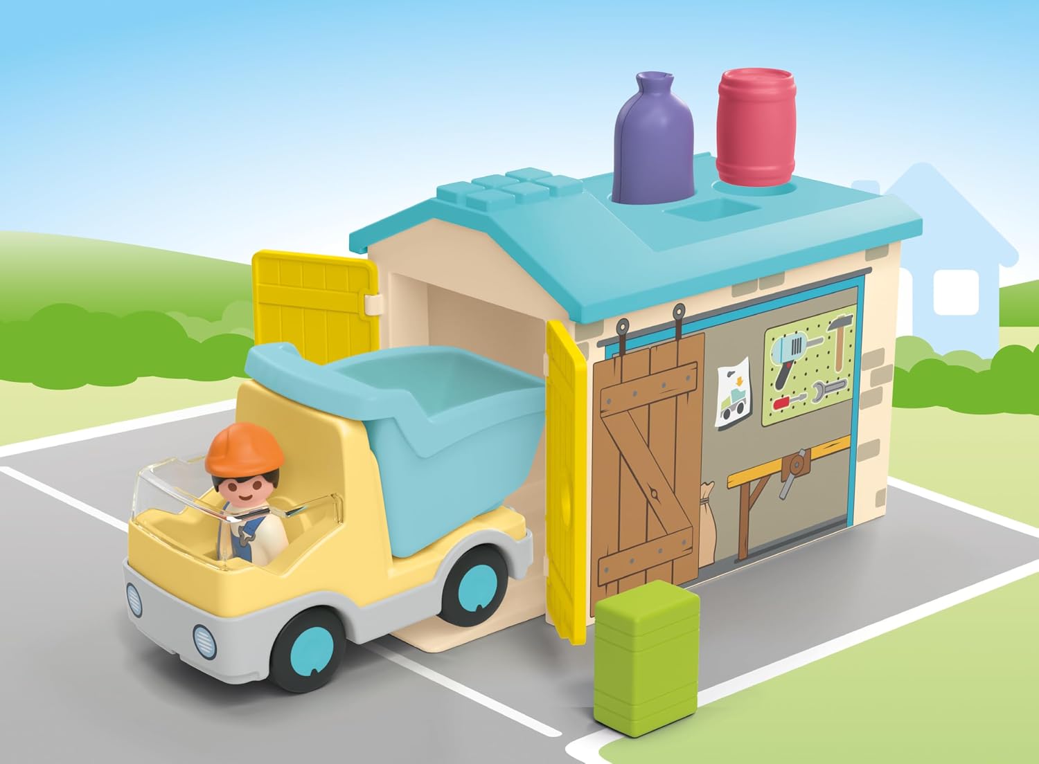PLAYMOBIL Junior 71686 — Ouvrier avec Camion et Garage – Image 4