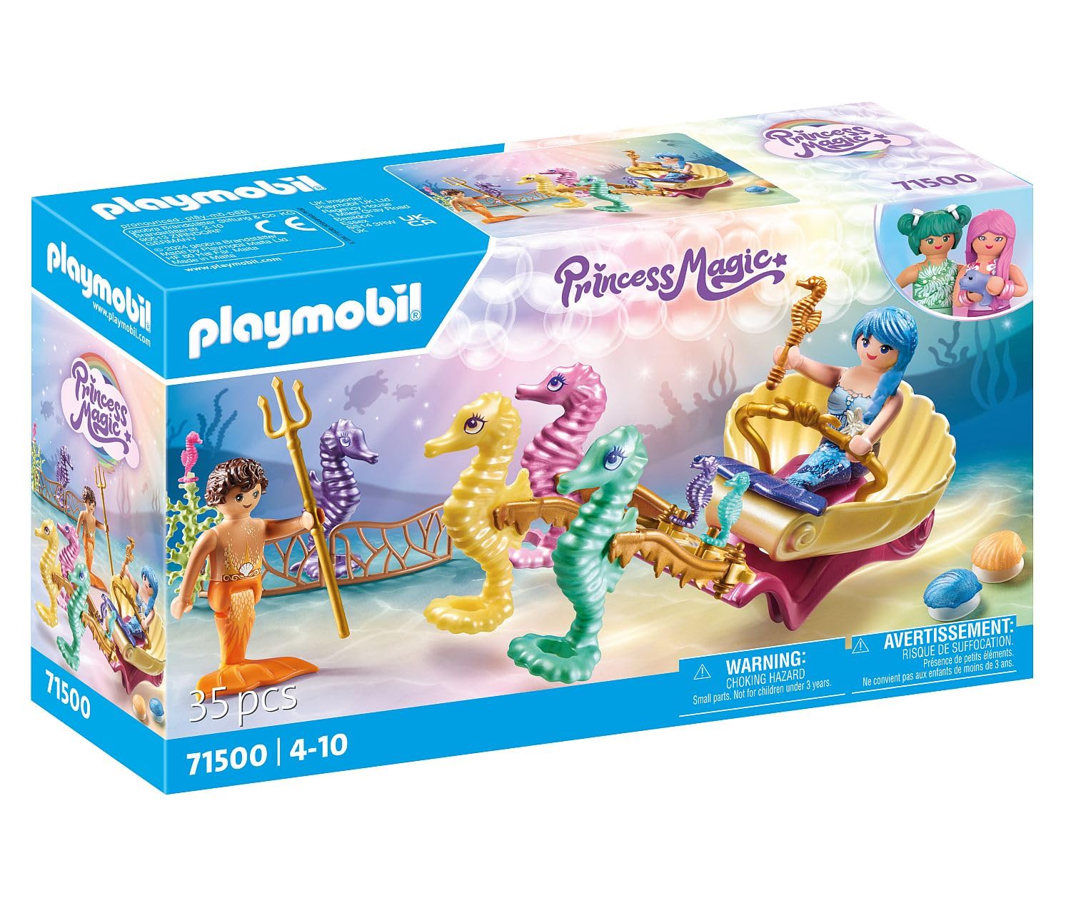 PLAYMOBIL Princess Magic — Calèche avec sirènes et hippocampes – Image 7
