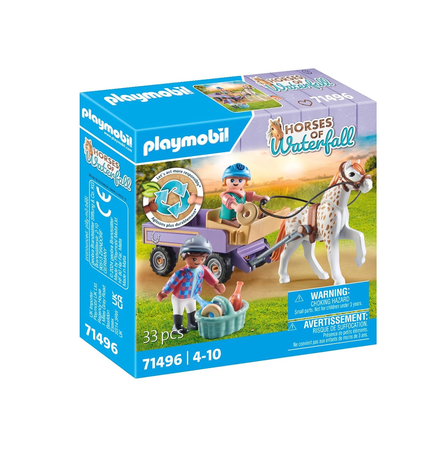 PLAYMOBIL Horses of Waterfall — Enfants avec calèche et poney – Image 8
