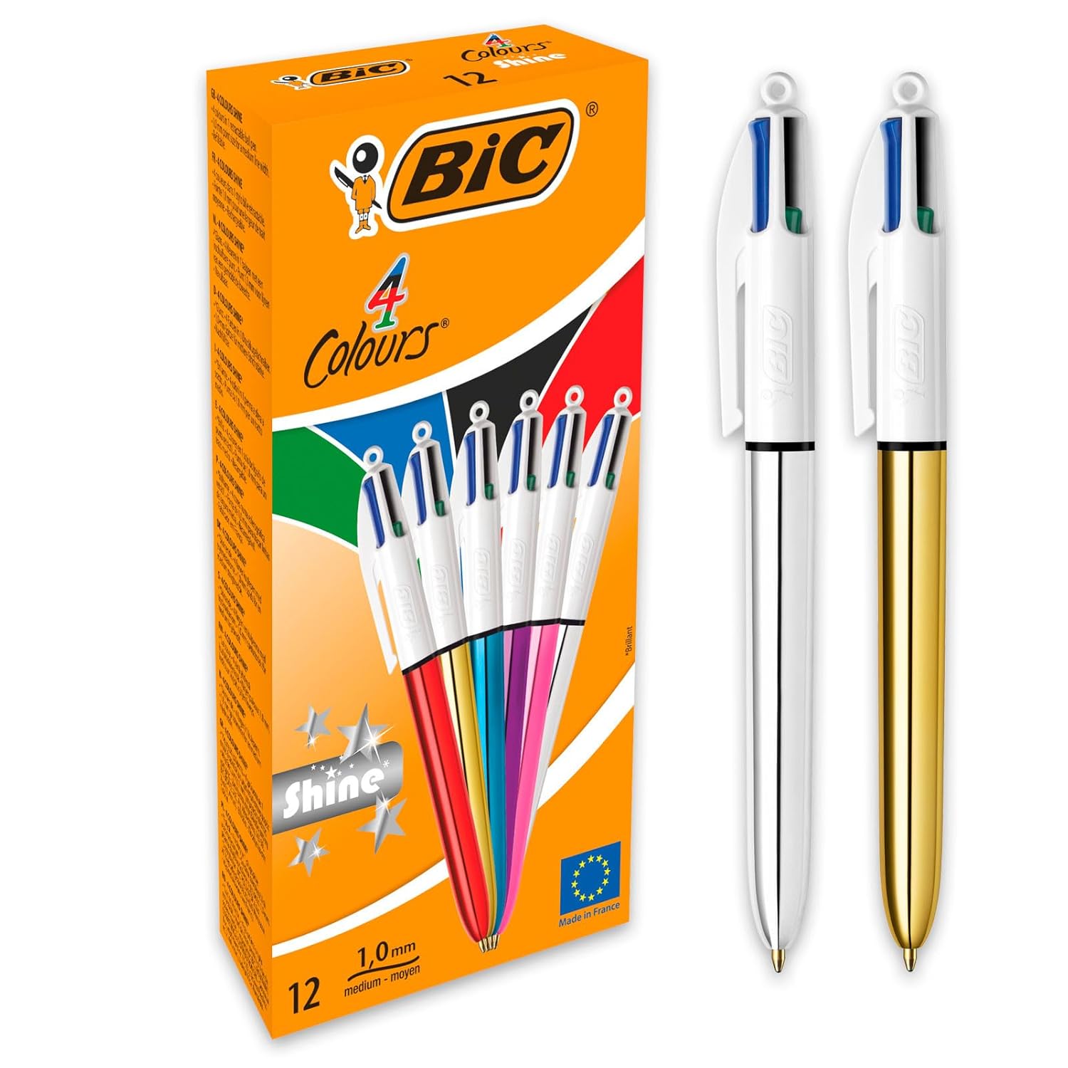 BIC 4 Couleurs Shine — Boîte de 12 Stylos-Bille 1,0 mm – Image 10