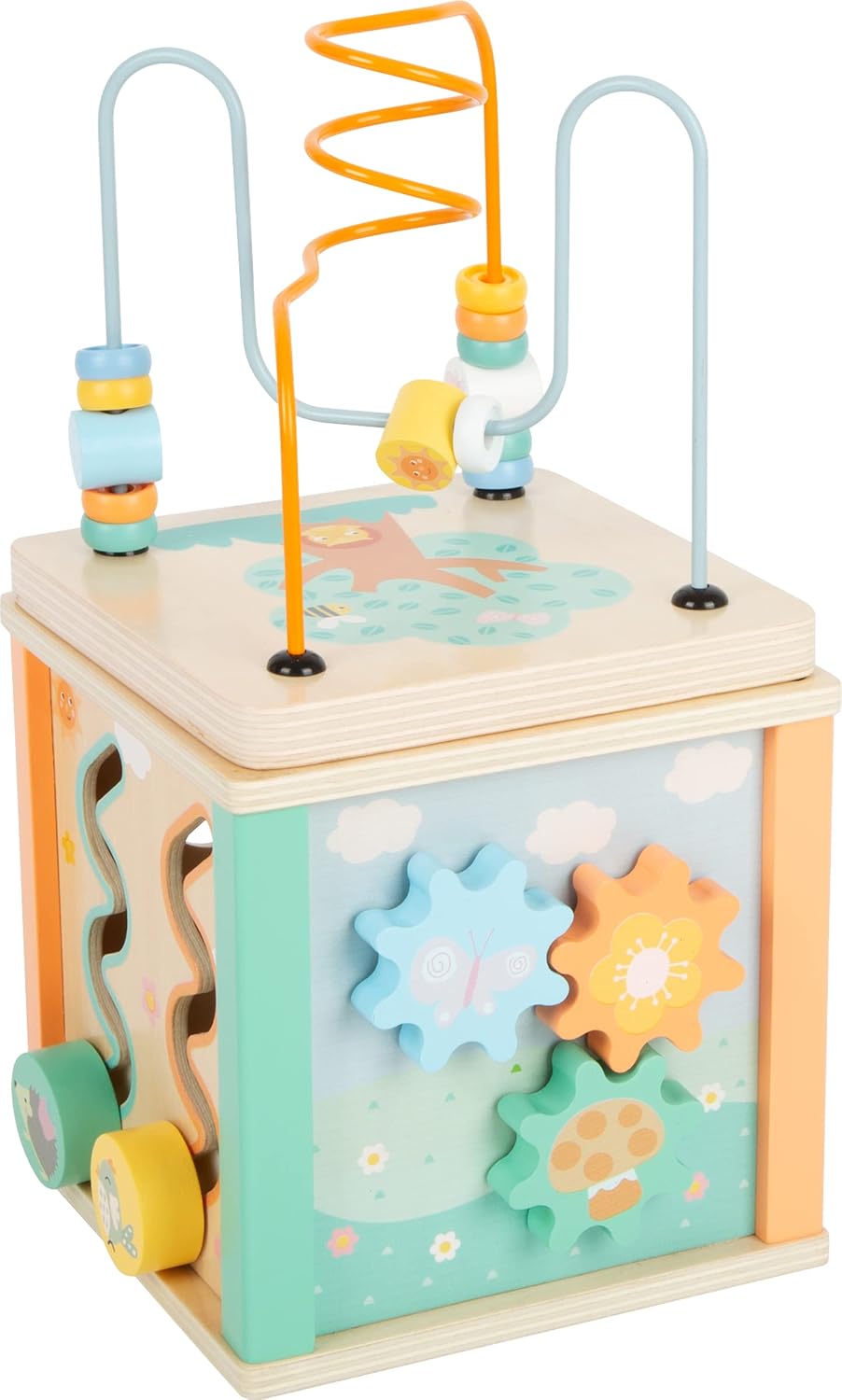SMALL FOOT — Cube de motricité en bois pastel – Image 5