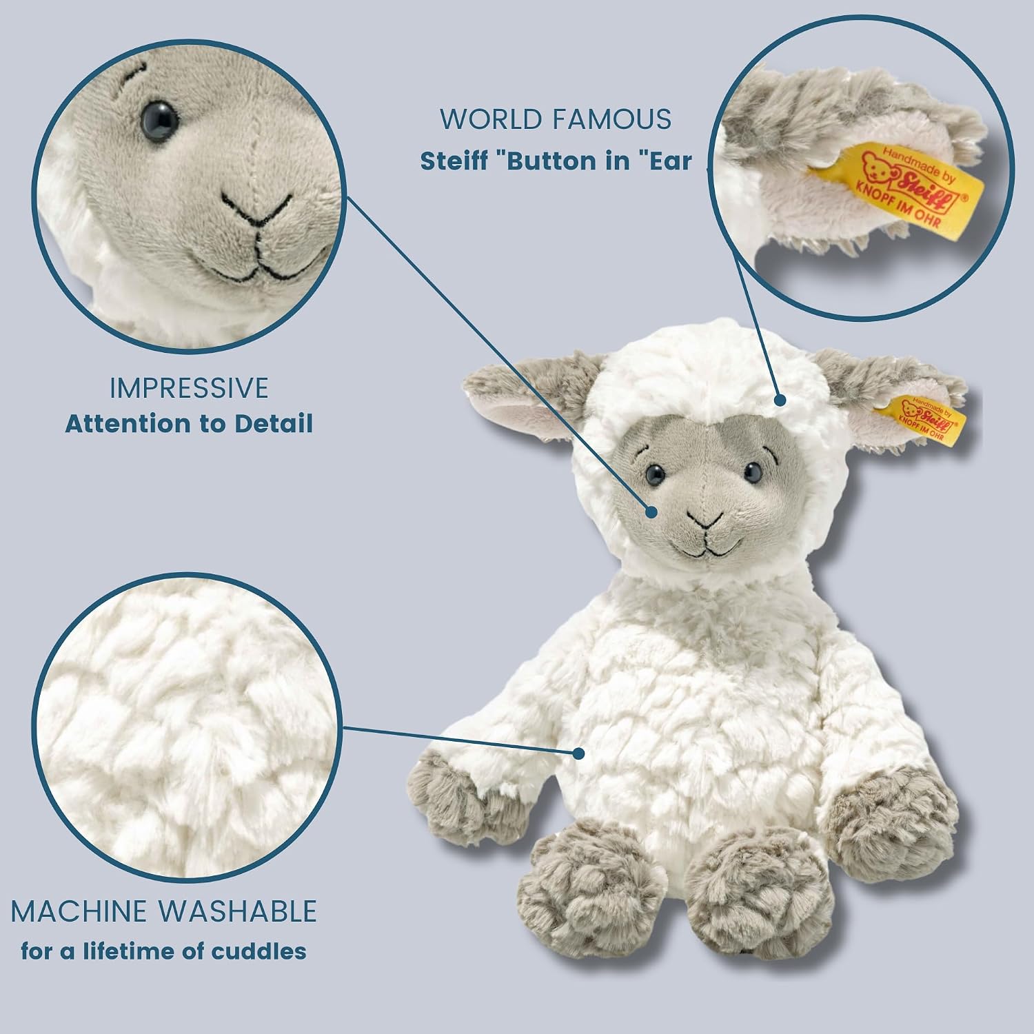STEIFF Soft Cuddly Friends — Agneau Lita 30 cm – Image 4