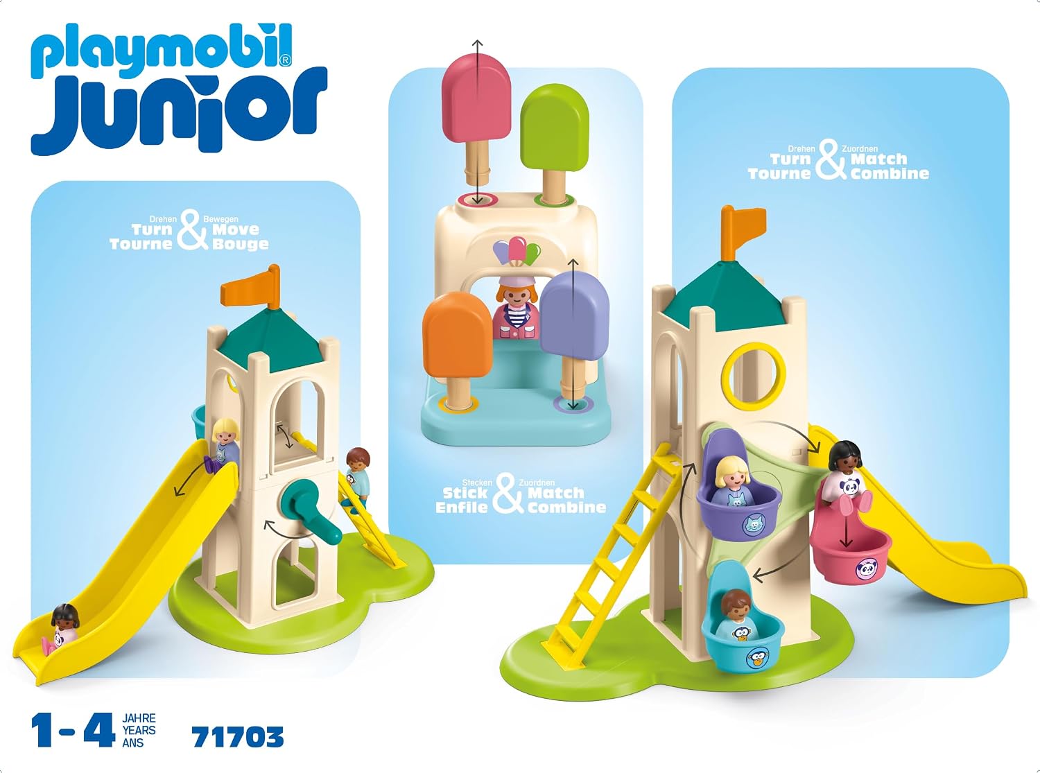 PLAYMOBIL Junior 71703 — Aire de Jeux avec Toboggan géant – Image 6