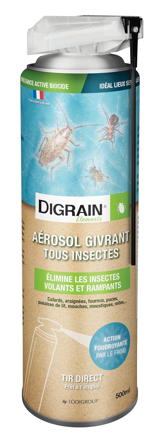 DIGRAIN — Aérosol Givrant Tous Insectes 500ml