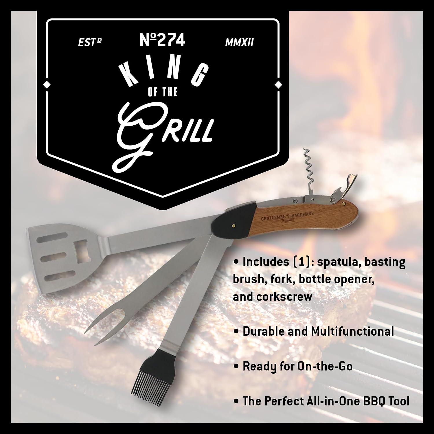 GENTLEMEN'S HARDWARE — Barbecue Portable 5 en 1 – Image 3
