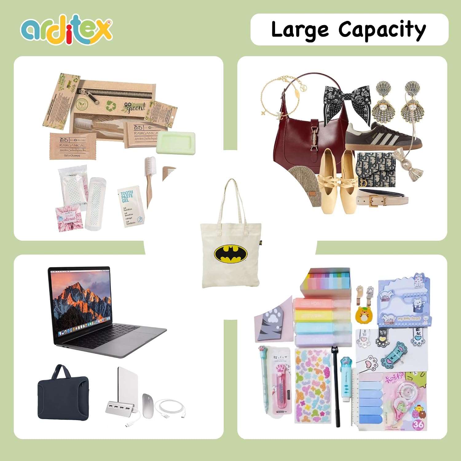 ARDITEX — Sac tote bag Batman en coton 37x41 cm – Image 4