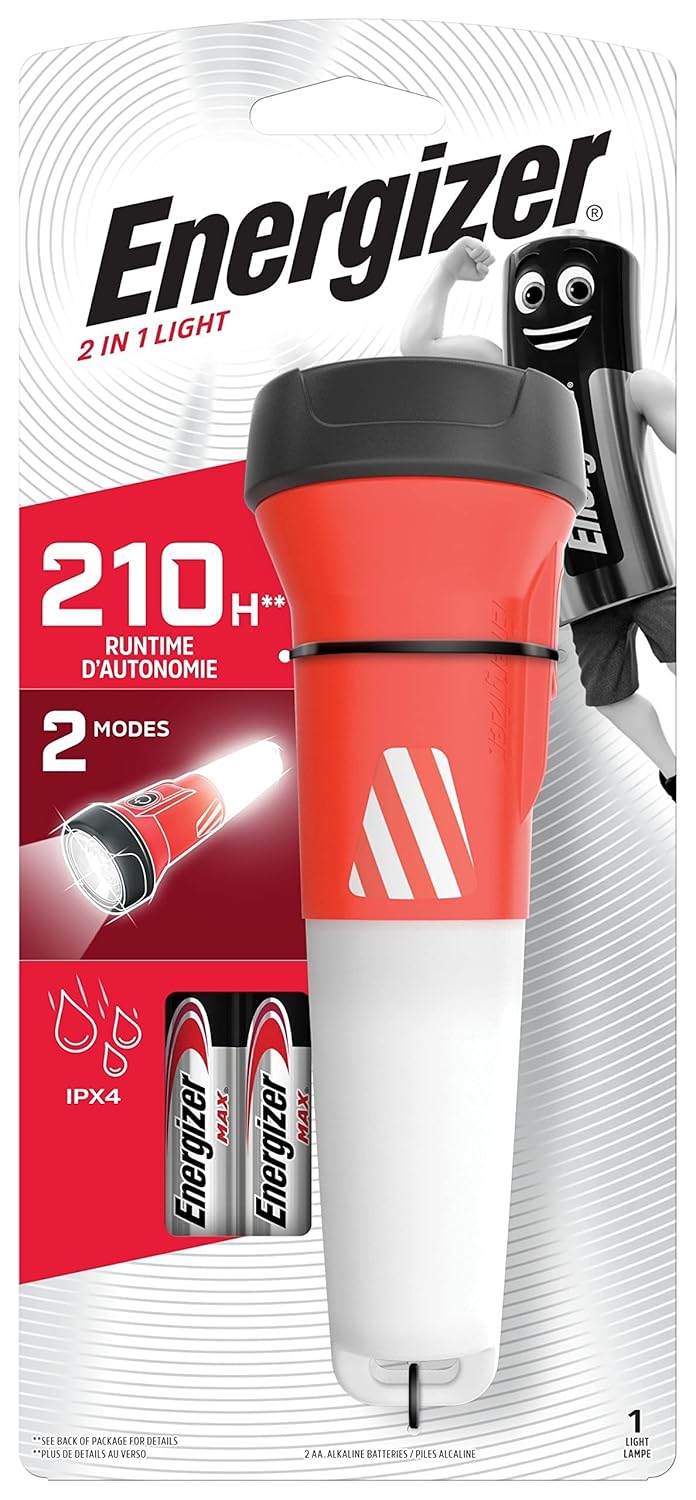 ENERGIZER — Lampe torche lanterne 2-en-1 + 2 piles AA