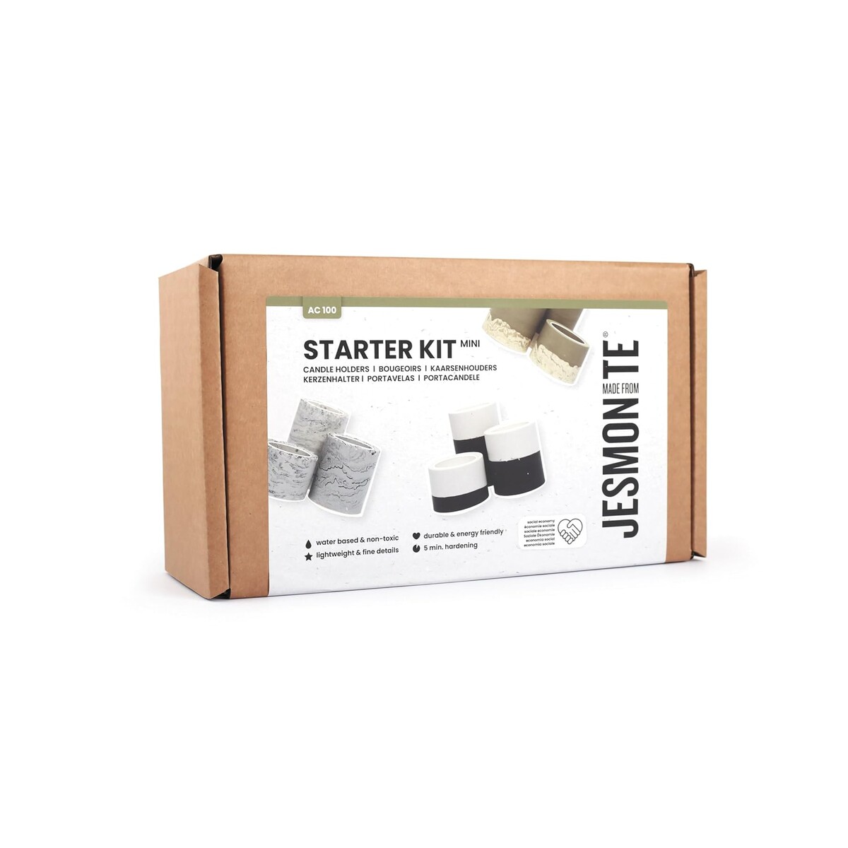 JESMONITE AC100 — Kit Débutant Bougeoirs 3 modèles