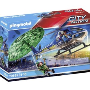PLAYMOBIL City Action 70569 — Hélicoptère de Police et Parachutiste