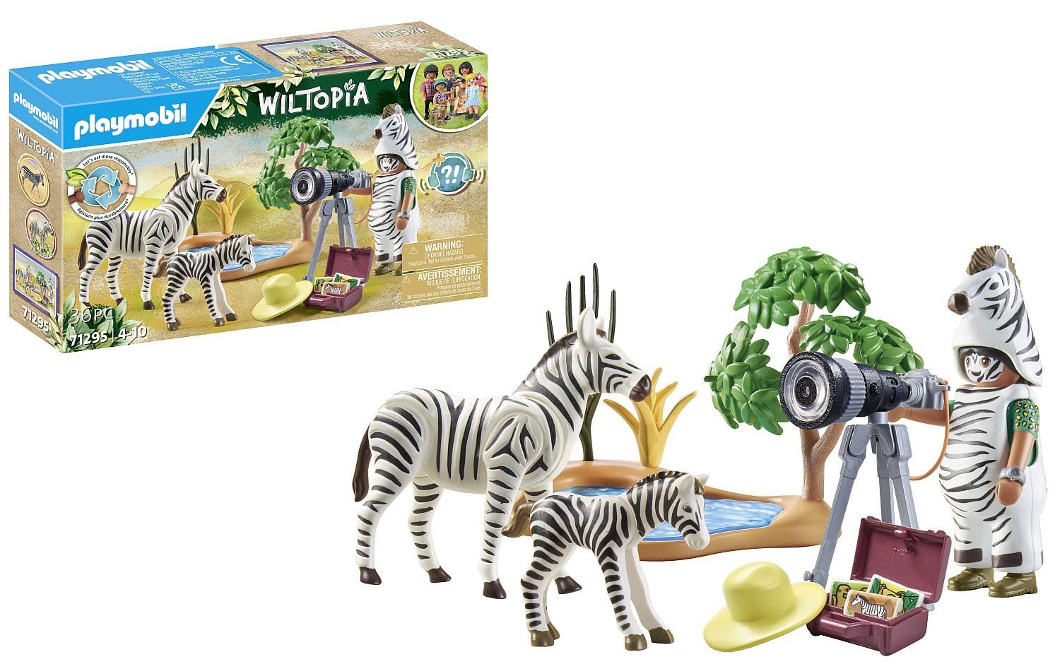 PLAYMOBIL Wiltopia 71295 — Photographe avec zèbres – Image 57
