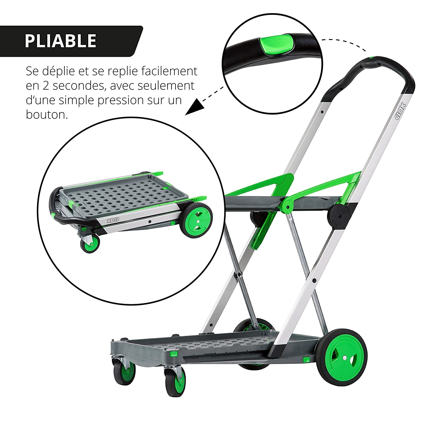 CLAX — Chariot de Transport Pliable Vert – Image 29