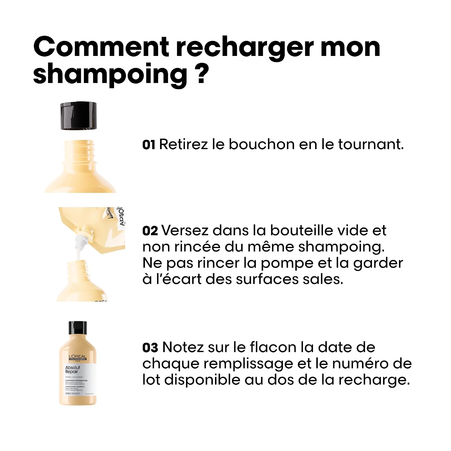 L'OREAL PROFESSIONNEL Absolut Repair — Shampoing restructurant 500 ml – Image 6