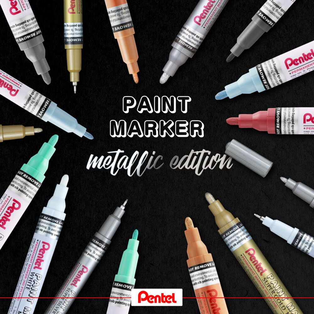 PENTEL Paint Marker — Marqueur peinture rouge nacré – Image 4