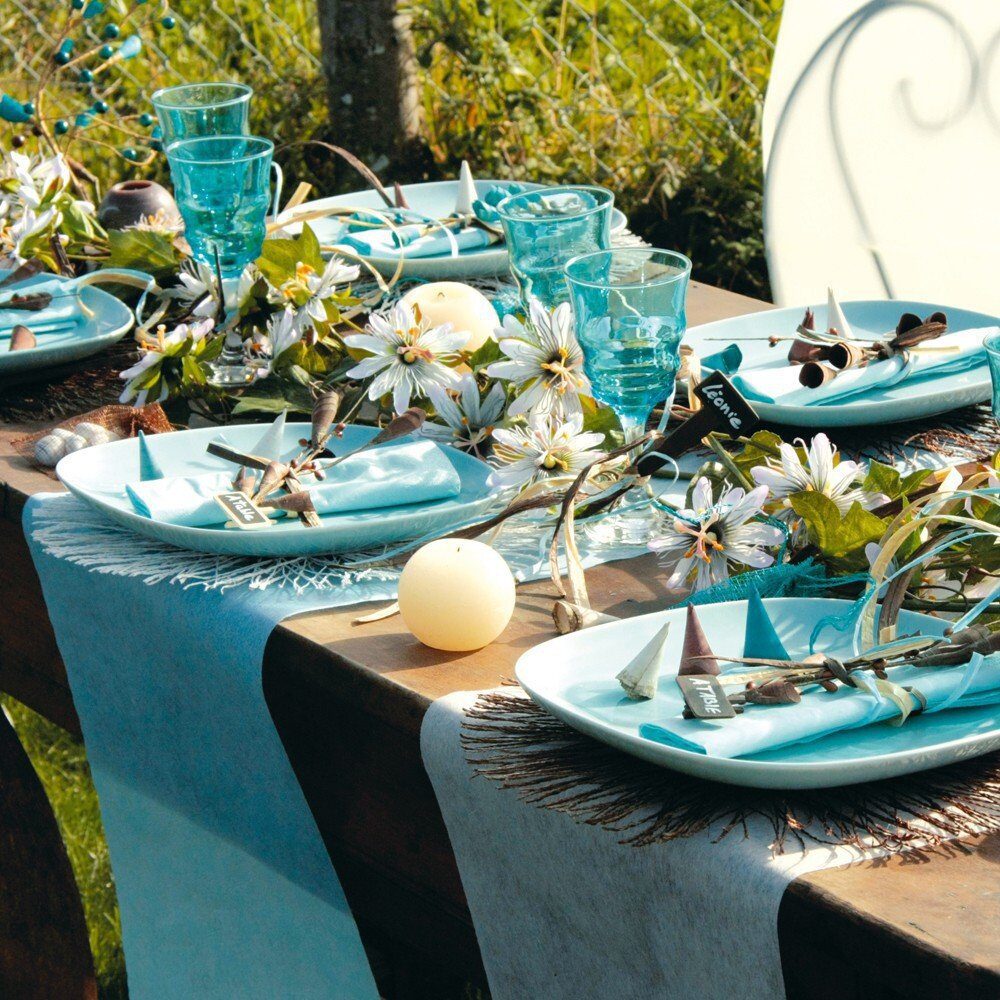CHEMIN DE TABLE — Rouleau intissé orange 30 cm x 10 m – Image 2
