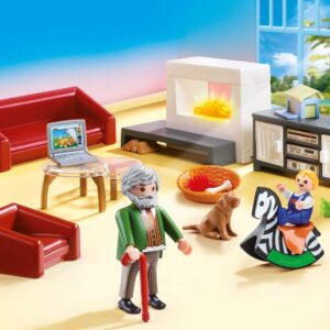 Alternative view of PLAYMOBIL 70207 — Salon avec cheminée Dollhouse