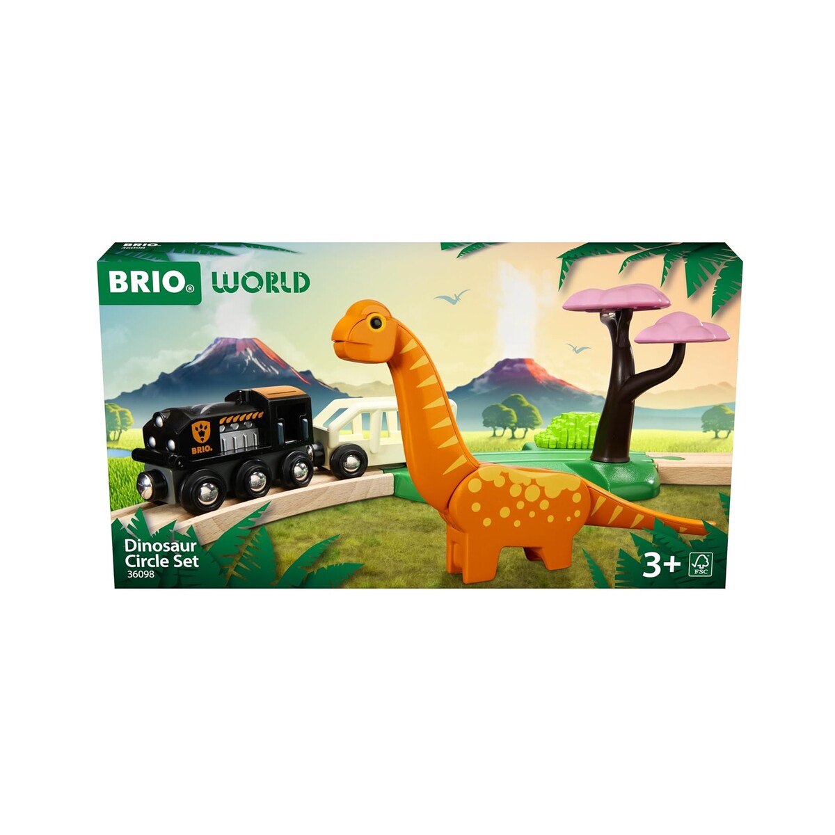 BRIO World — Coffret Circuit Dinosaure 12 pièces