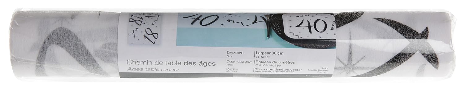 SANTEX — Chemin de table anniversaire 30 ans 30 cm x 5 m – Image 9