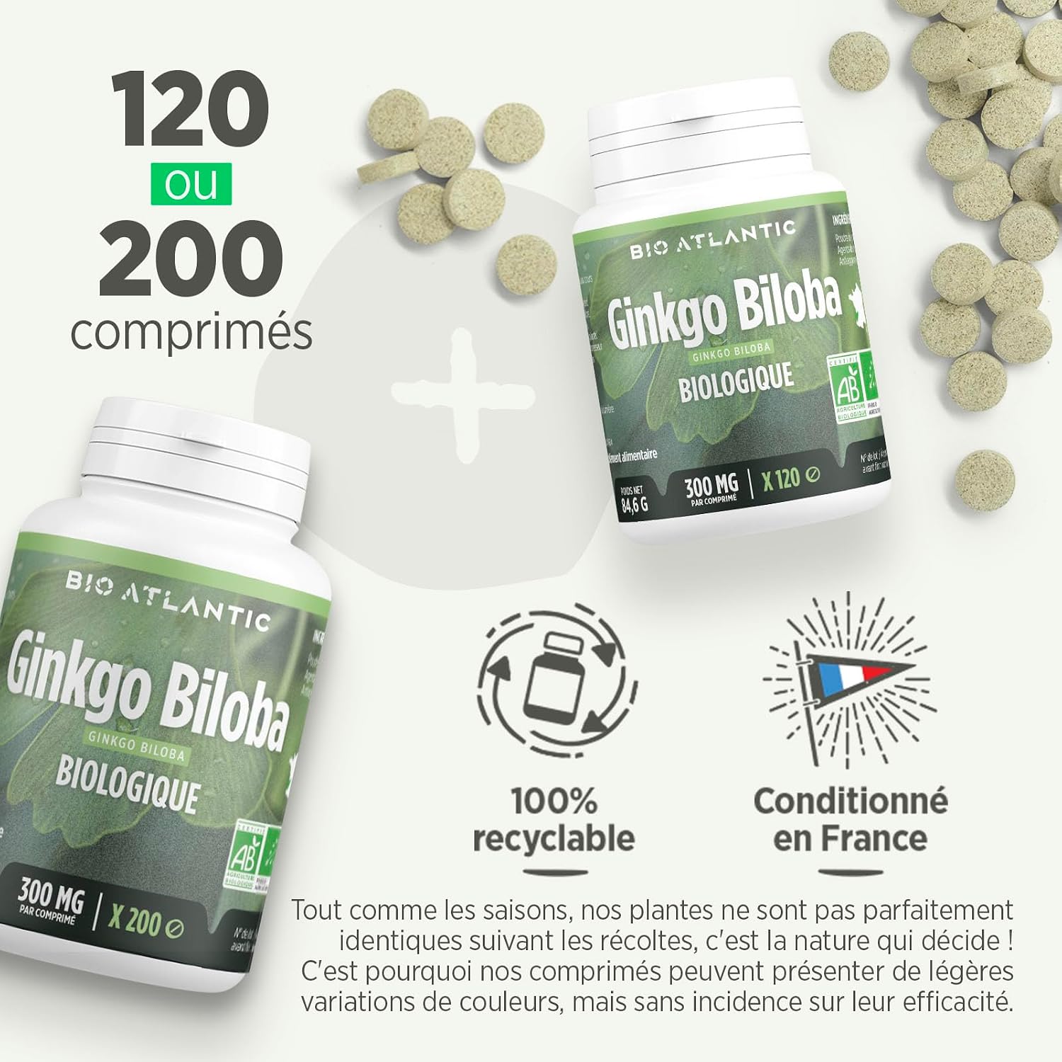 GINKGO BILOBA BIO — Comprimés 300 mg x200 – Image 6