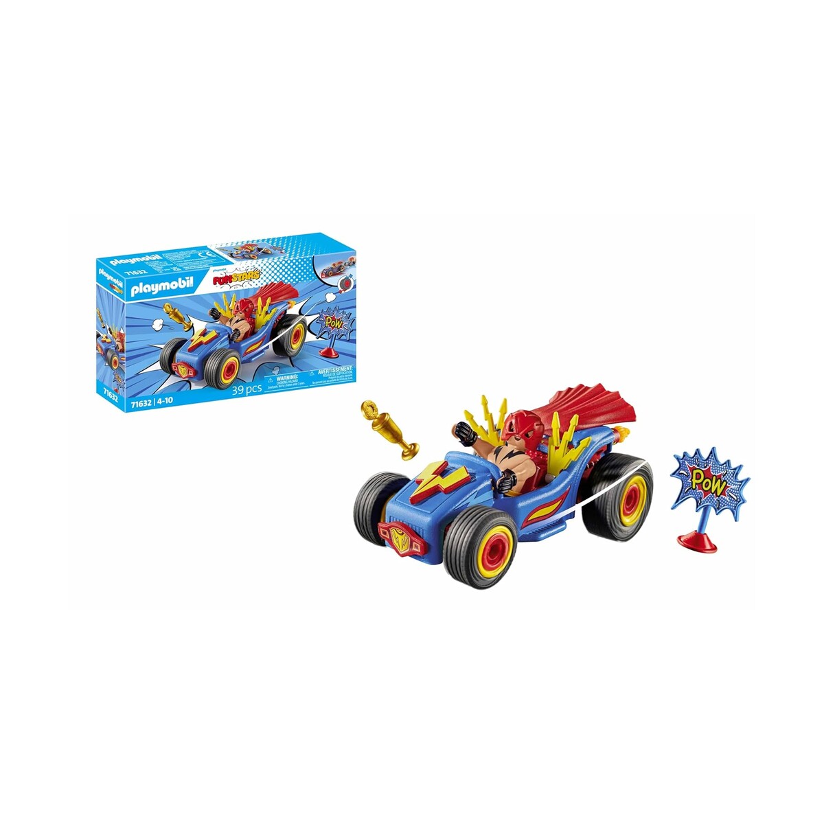 PLAYMOBIL Funstars 71632 — Catcheur et kart à rétrofriction