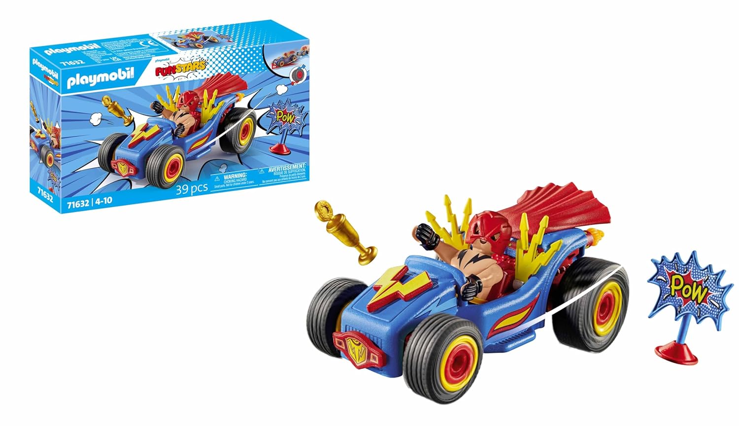 PLAYMOBIL Funstars 71632 — Catcheur et kart à rétrofriction – Image 10